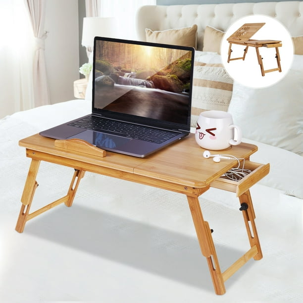Bamboo COMPU Small Desktop Table for Laptop Folding Lift Table Student Table Bamboo COMPU Small Desktop Table for Laptop Folding Lift Table Student Table